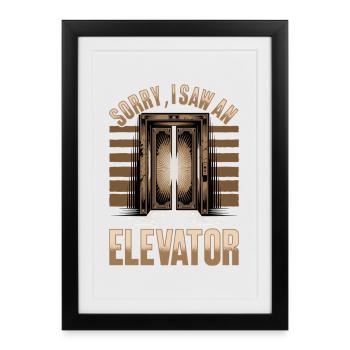Elevator toddler & kids - Framed poster (27 × 37 cm) - black - Front