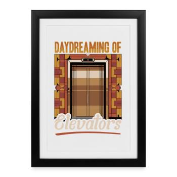 Elevator toddler & kids - Framed poster (27 × 37 cm) - black - Front