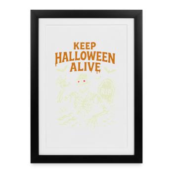 Keep Halloween alive - Zombie Party Costume - Framed poster (27 × 37 cm) - black - Front