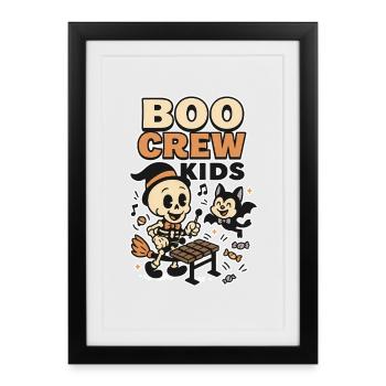 Spooky Halloween open-air scene - Framed poster (27 × 37 cm) - black - Front