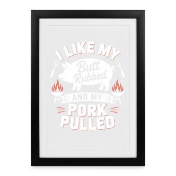 Grill Grilling Griller Funny Saying - Framed poster (27 × 37 cm) - black - Front