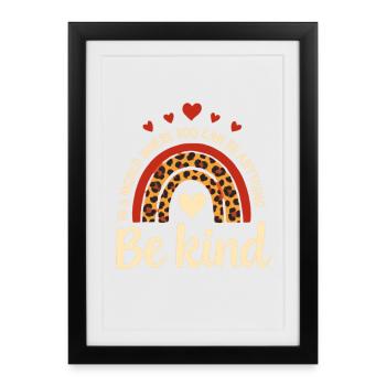 Unity Day Orange T-Shirt | Be Kind Rainbow Tee  - Framed poster (27 × 37 cm) - black - Front