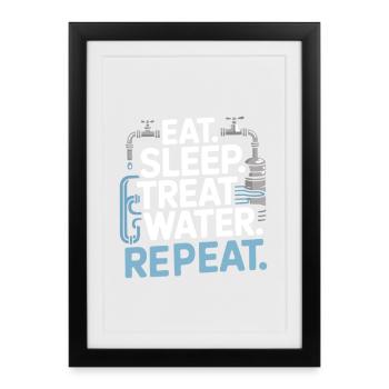 Funny Wastewater Operator Water Treatment - Framed poster (27 × 37 cm) - black - Front