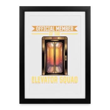 Elevator toddler & kids - Framed poster (27 × 37 cm) - black - Front