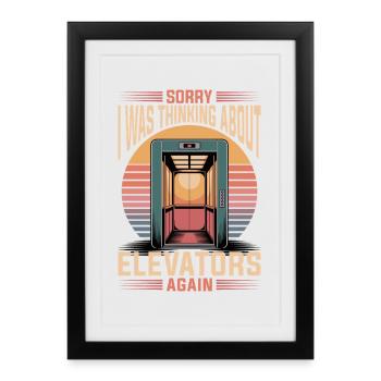 Elevator toddler & kids - Framed poster (27 × 37 cm) - black - Front