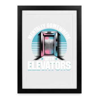 Elevator toddler & kids - Framed poster (27 × 37 cm) - black - Front