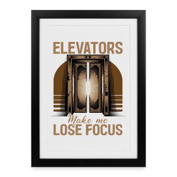 Elevator toddler & kids - Framed poster (27 × 37 cm) - black - Front