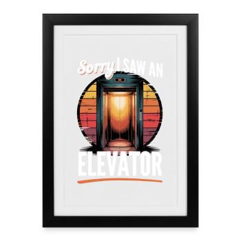 Elevator toddler & kids - Framed poster (27 × 37 cm) - black - Front