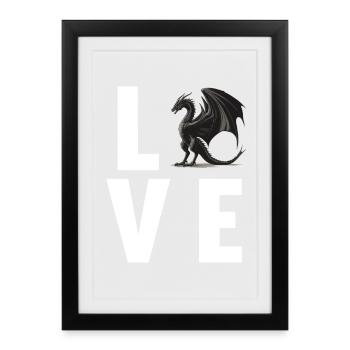 Dragon Dragon - Framed poster (27 × 37 cm) - black - Front