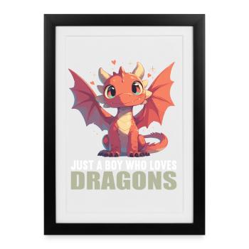 Dragon Dragon - Framed poster (27 × 37 cm) - black - Front