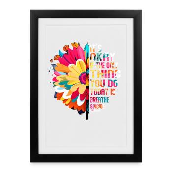 Ce n’est pas grave si la seule chose est l’haleine - Affiche encadrée (27 × 37 cm) - noir - Devant