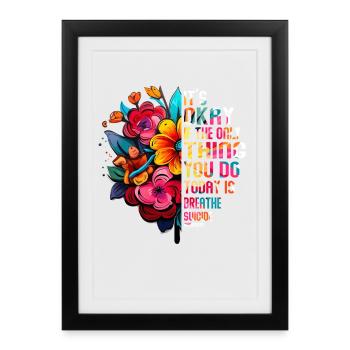 Ce n’est pas grave si la seule chose est l’haleine - Affiche encadrée (27 × 37 cm) - noir - Devant