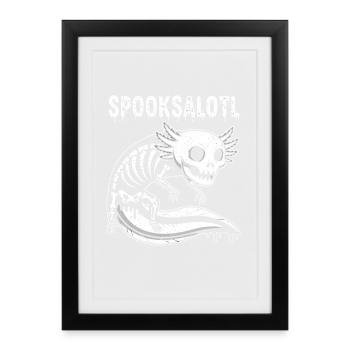 Crâne hanté sur serment squelettique - Affiche encadrée (27 × 37 cm) - noir - Devant