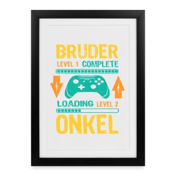 Je vais inviter l’accouchement de l’oncle en 2026 - Affiche encadrée (27 × 37 cm) - noir - Devant