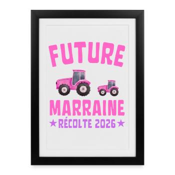 Future Marraine Récolte 2026 - Affiche encadrée (27 × 37 cm) - noir - Devant