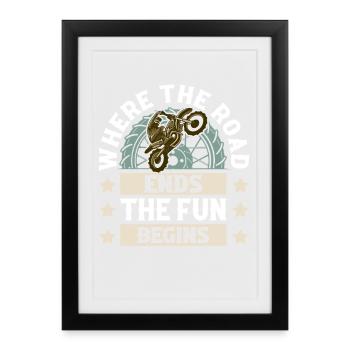 Motocross - Affiche encadrée (27 × 37 cm) - noir - Devant