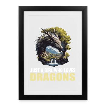 Dragon Dragon - Affiche encadrée (27 × 37 cm) - noir - Devant