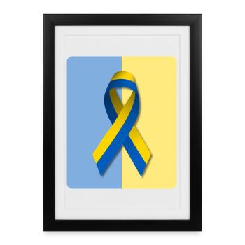 Paix pour l’Ukraine - Affiche encadrée (27 × 37 cm) - noir - Devant