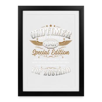44th birthday gift vintage car September 1981 - Framed poster (27 × 37 cm) - black - Front
