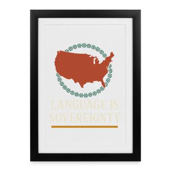 Indigenous Language Revitalization Native Speakers - Framed poster (27 × 37 cm) - black - Front