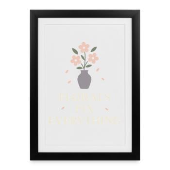 Wedding Florist Floral Designer -crew Bouquet - Framed poster (27 × 37 cm) - black - Front