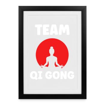 Qi Gong Design Zen Balance - Framed poster (27 × 37 cm) - black - Front