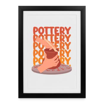 Pottery Passion For Creative Hands - Framed poster (27 × 37 cm) - black - Front