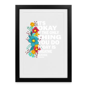 Ce n’est pas grave si la seule chose est l’haleine - Affiche encadrée (27 × 37 cm) - noir - Devant