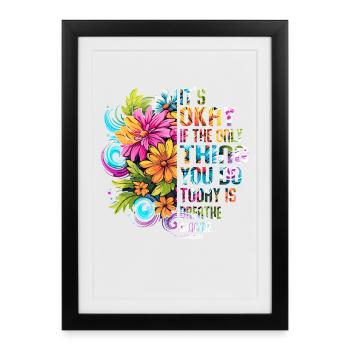 Ce n’est pas grave si la seule chose est l’haleine - Affiche encadrée (27 × 37 cm) - noir - Devant