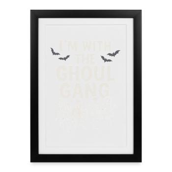 I’m With The Ghoul Gang, tenue d’Halloween - Affiche encadrée (27 × 37 cm) - noir - Devant