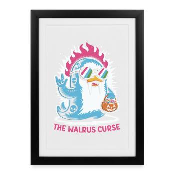 Walrus Punk Rocker Halloween - Framed poster (27 × 37 cm) - black - Front