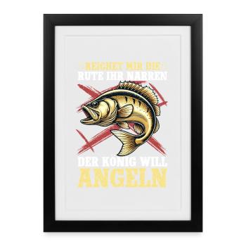 Fishing Angler Fisher Fishing Guide Fish Hunter - Framed poster (27 × 37 cm) - black - Front