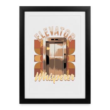 Elevator toddler & kids - Framed poster (27 × 37 cm) - black - Front