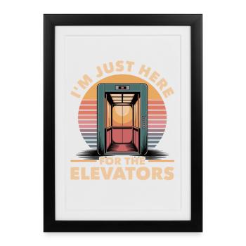 Elevator toddler & kids - Framed poster (27 × 37 cm) - black - Front
