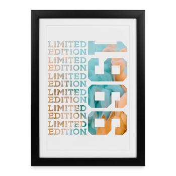 ÉDITION LIMITÉE 1966 60 ANS 60E ANNIVERSAIRE - Affiche encadrée (27 × 37 cm) - noir - Devant