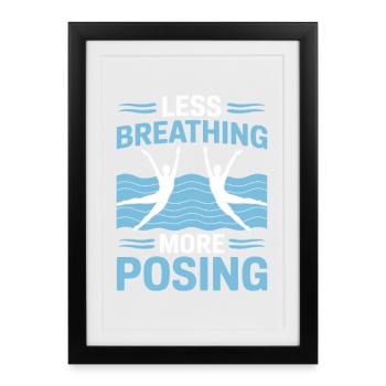 Natation synchronisée Natation artistique Sports nautiques - Affiche encadrée (27 × 37 cm) - noir - Devant