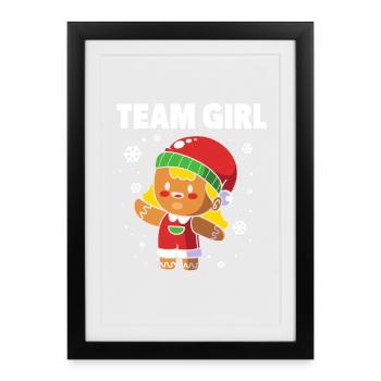 Révélation du sexe de Noël du futur papa - Affiche encadrée (27 × 37 cm) - noir - Devant