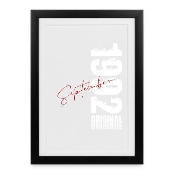 35th birthday Original September 1992 - Framed poster (27 × 37 cm) - black - Front