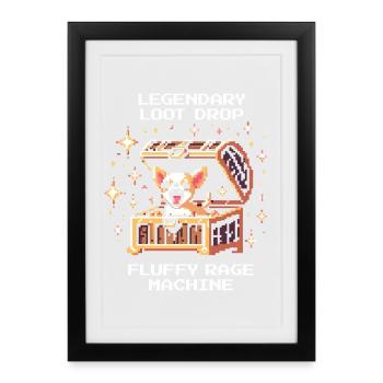 Legendary Drop: Rage Fluff | Chihuahuas - Framed poster (27 × 37 cm) - black - Front