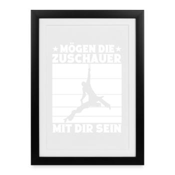 Circus artists May the audience be with you - Framed poster (27 × 37 cm) - black - Front