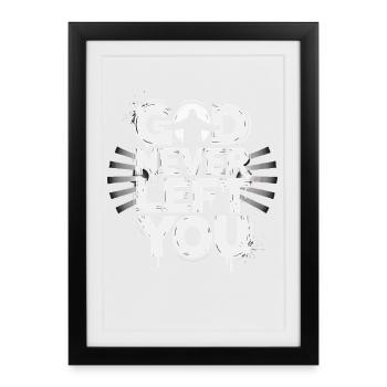 Dieu ne t'a jamais quitté - Affiche encadrée (27 × 37 cm) - noir - Devant