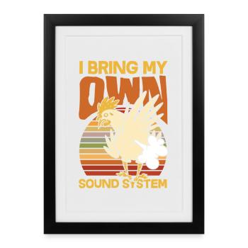 Public Fart Funny Inappropriate - Framed poster (27 × 37 cm) - black - Front