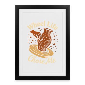 Töpferscheiben-süchtiger Tonkünstler Keramiken - Framed poster (27 × 37 cm) - black - Front