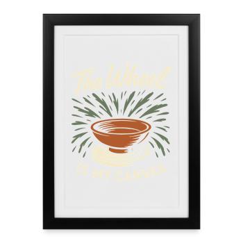 Töpferscheiben-süchtiger Tonkünstler Keramiken - Framed poster (27 × 37 cm) - black - Front