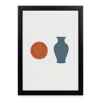 Töpferscheiben-süchtiger Tonkünstler Keramiken - Framed poster (27 × 37 cm) - black - Front