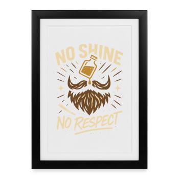 Huile à barbe Soins Humour Mode de vie soigné - Affiche encadrée (27 × 37 cm) - noir - Devant