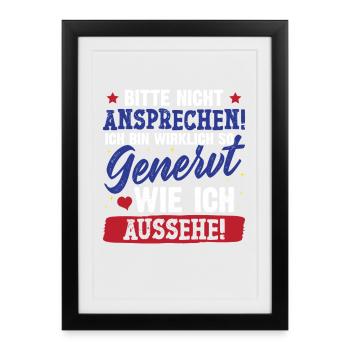 Malle DO NOT TALK Mallorca Party Funny - Framed poster (27 × 37 cm) - black - Front