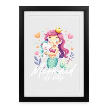 Sirène Sirènes Sirène hors service - Affiche encadrée (27 × 37 cm) - noir - Devant