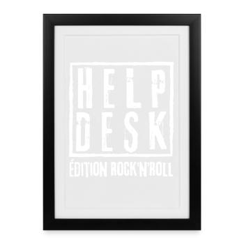 HELP DESK Rock N Roll Edition - Framed poster (27 × 37 cm) - black - Front
