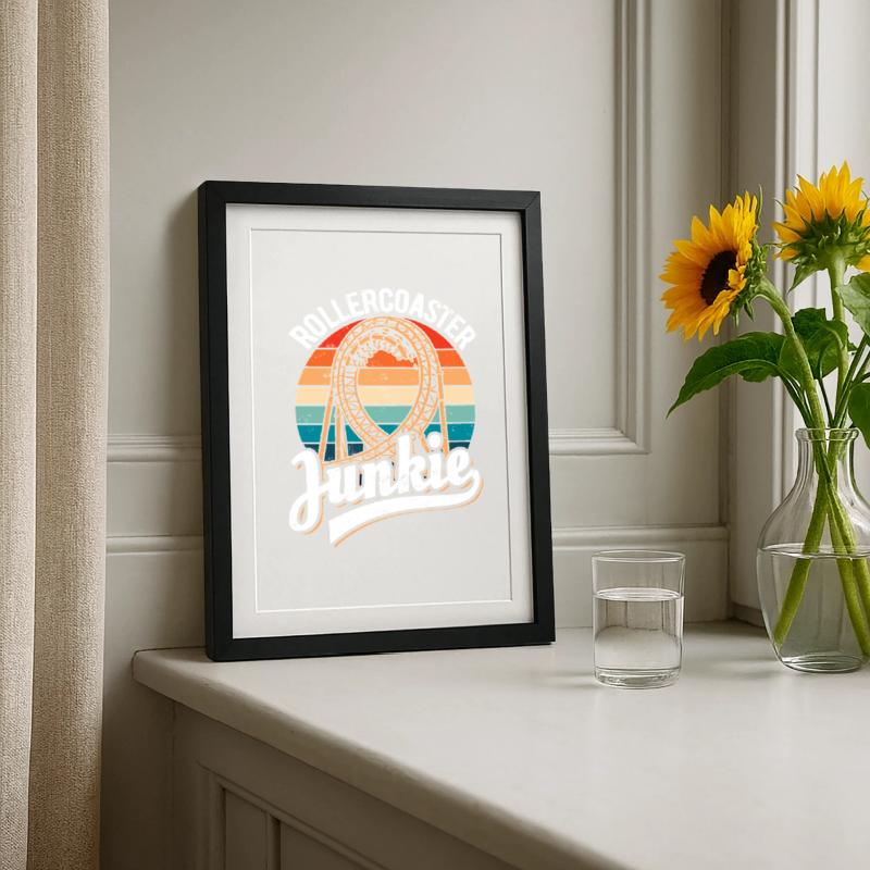 Rollercoaster Junkie - Roller Coaster - Loop Framed poster (27 × 37 cm)
